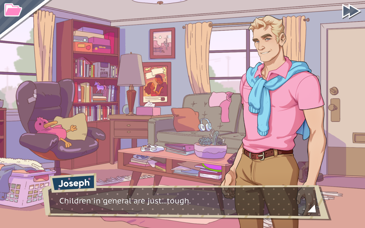 Joseph saying, "Children in general are just...tough."