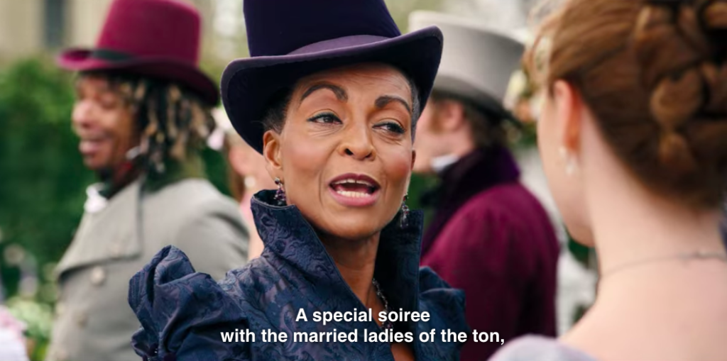 Lady Danbury, "A special soiree with the married ladies of the ton"
