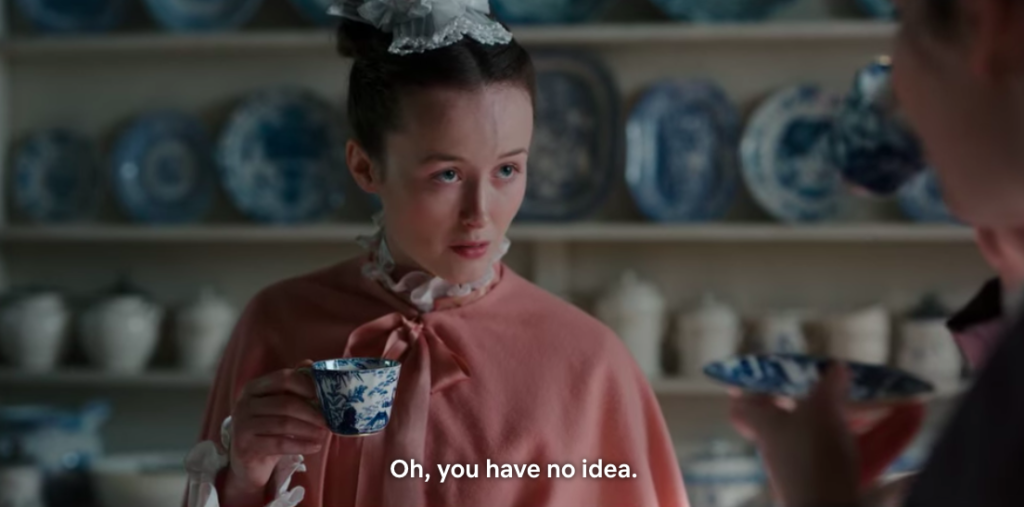 Nigel's mom's servant: "Oh, you have no idea."
