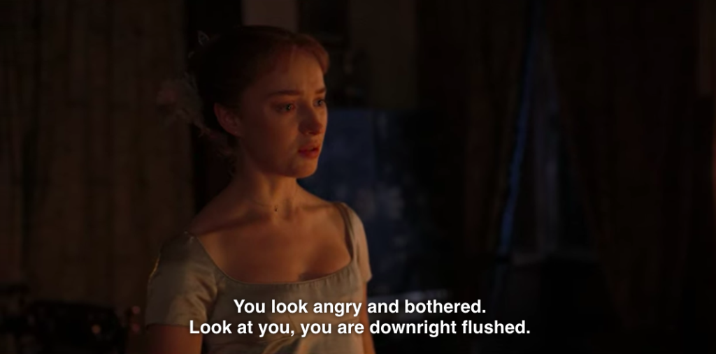 Daphne to Simon: "You look angry and bothered. Look at you, you are downright flushed."