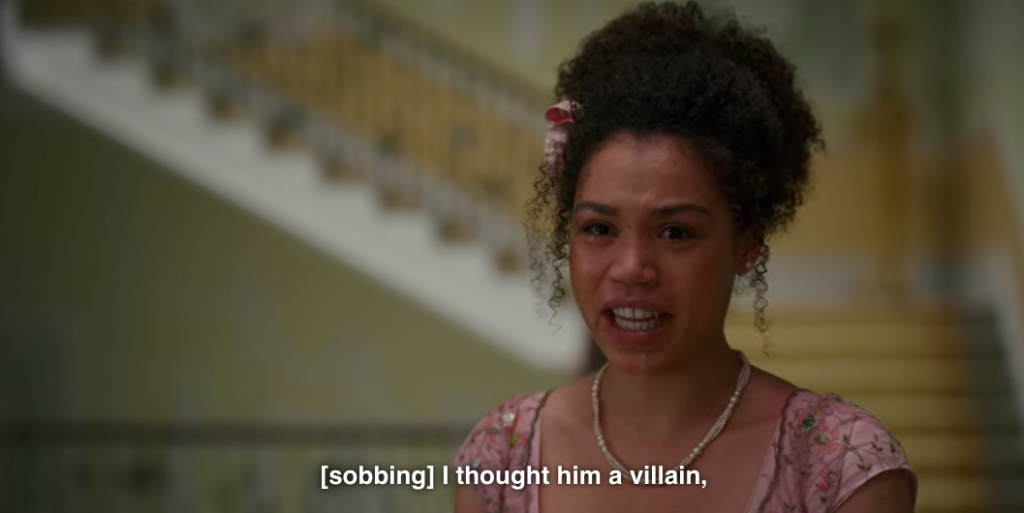 Marina, sobbing, "I thought him a villain."