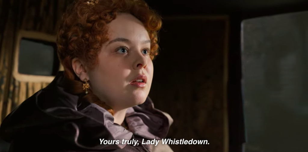 Whistledown, "Yours truly, Lady Whistledown."