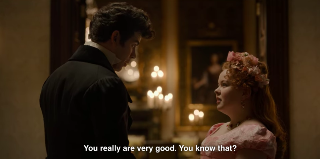 Colin to Penelope, "You really are very good. You know that?"