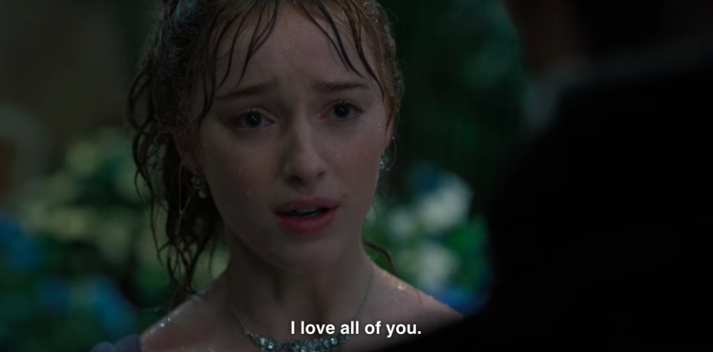 Daphne to Simon, "I love all of you."