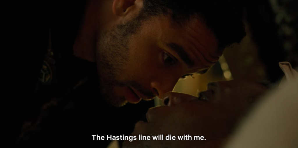 Simon, to his dying father: "The Hastings line will die with me."