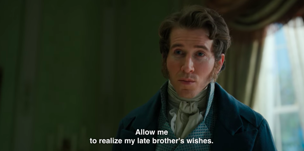 Marina's lover's brother, "Allow me to realize my late brother's wishes."
