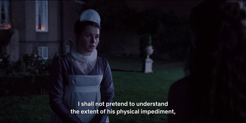 Rose: "I shall not pretend to understand the extent of his physical impediment"