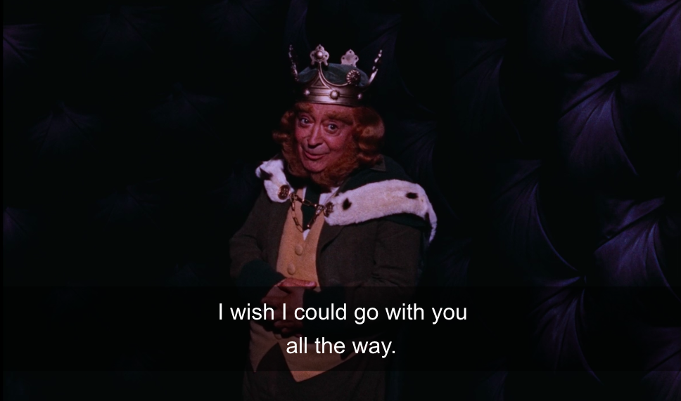 King Brian to Darby: "I wish I could go with you all the way."