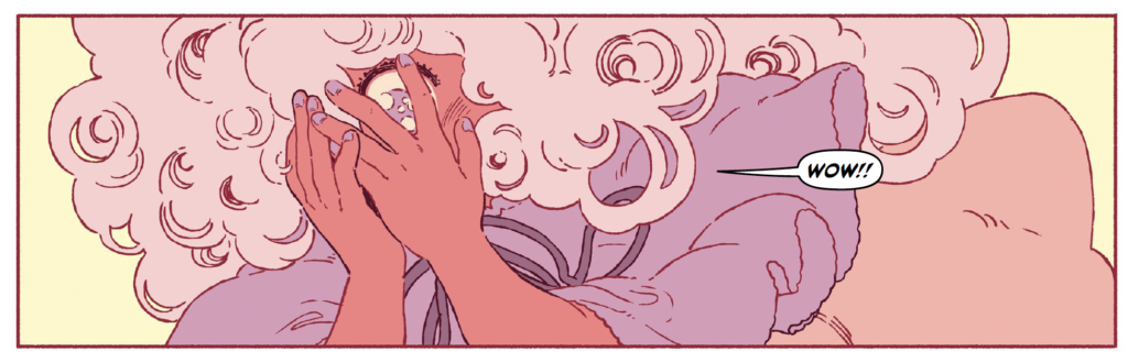 Wisteria, holding her face in excitement: "Wow!!"
