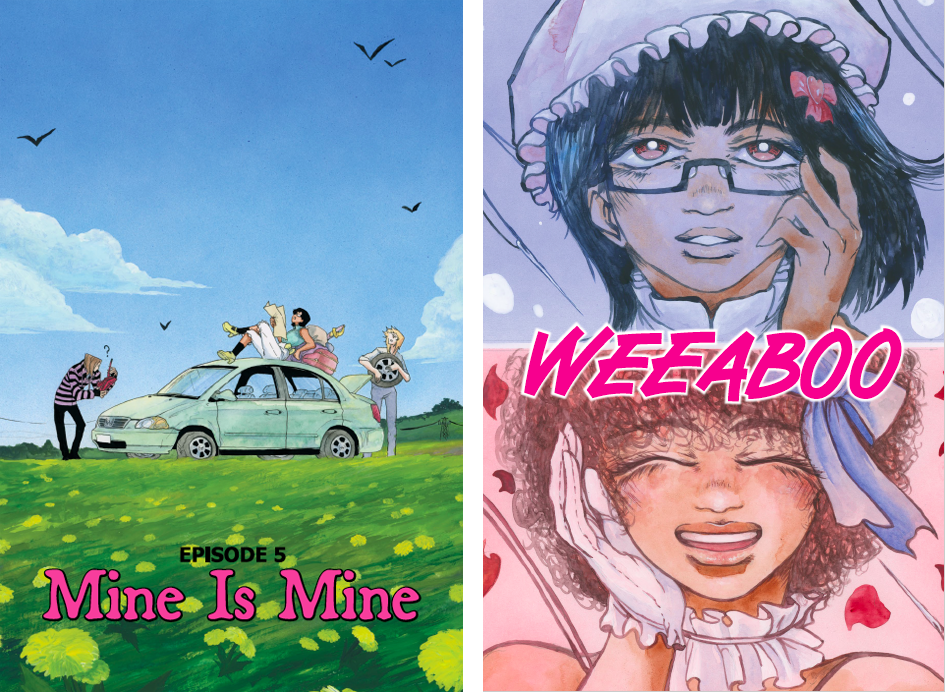 classic weeb homages in Weeaboo: left, what I'm pretty sure but can't prove is from Honey and Clover; right: Nana baybeeeee