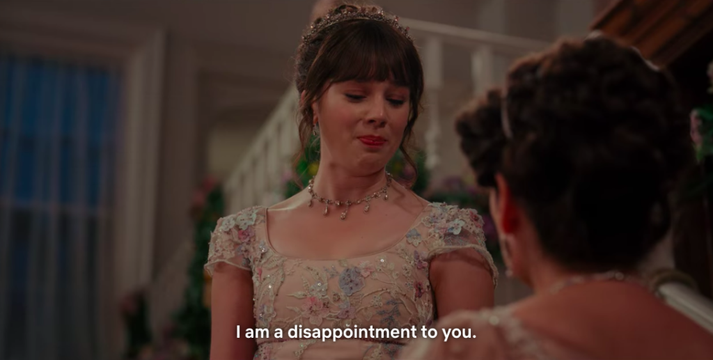 Eloise, trying to keep it together while talking to her mom: "I am a disappointment to you."