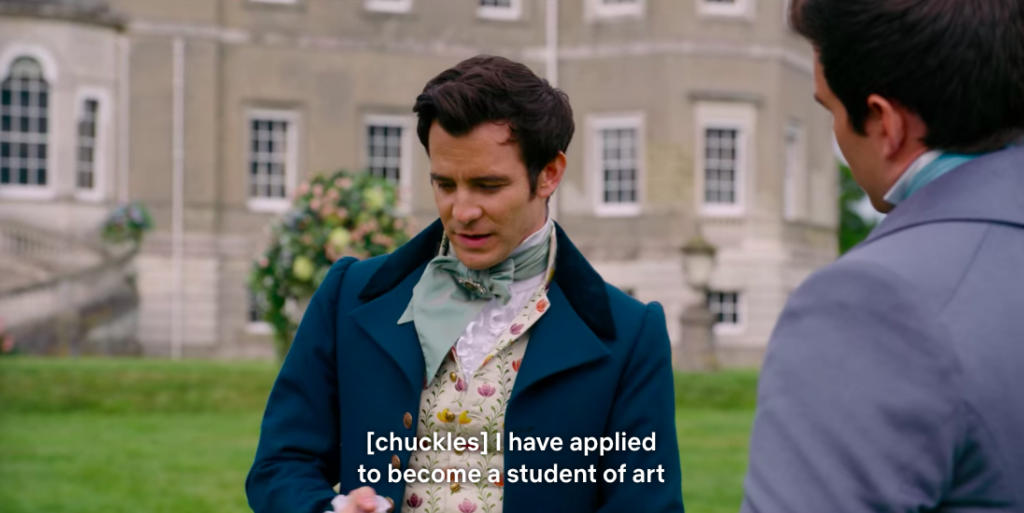Benedict, chuckling: "I have applied to become a student of art."