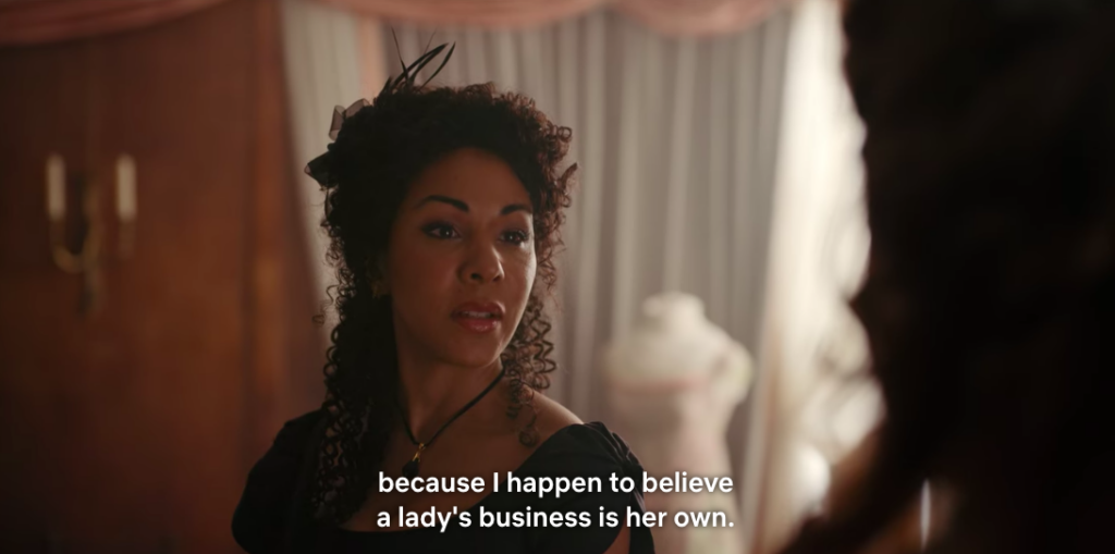 The modiste to Penelope: "Because I happen to believe a lady's business is her own."