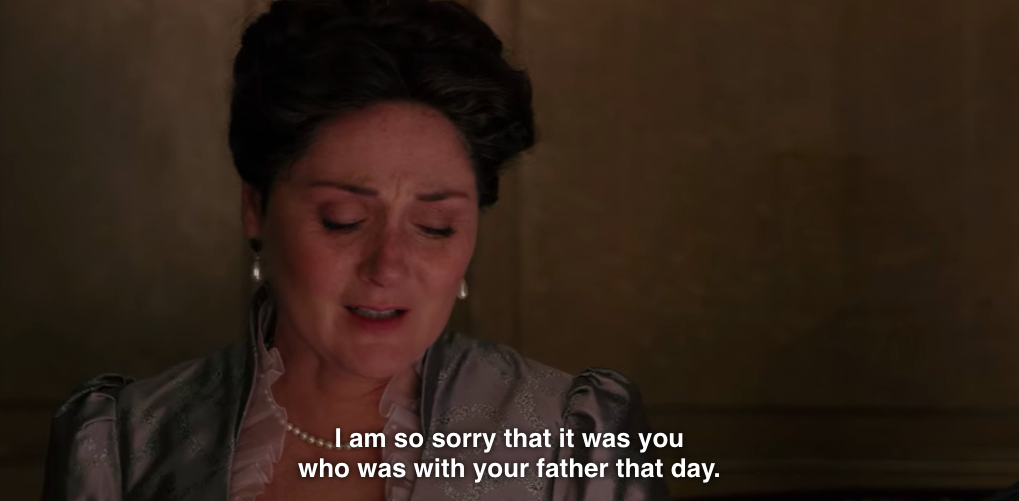 Violet to Anthony: "I am so sorry that it was you who was with your father that day."